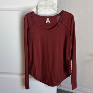 Mudd lace up long sleeve top